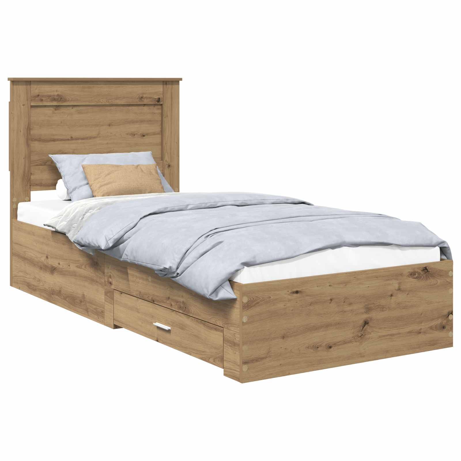 Bedframe met lade met hoofdeinde met opslag Bewerkt hout is nu te koop bij PeponiXL, paradijselijk wonen!