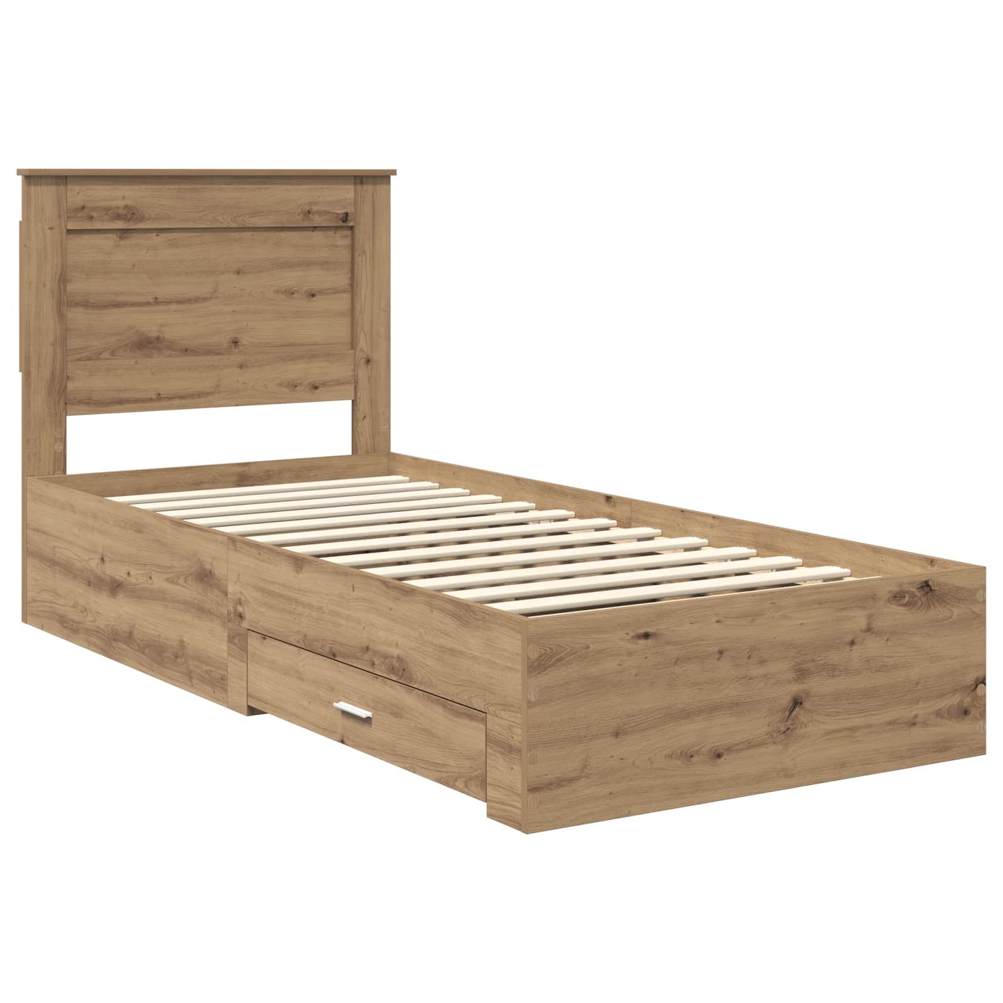 Bedframe met lade met hoofdeinde met opslag Bewerkt hout is nu te koop bij PeponiXL, paradijselijk wonen!