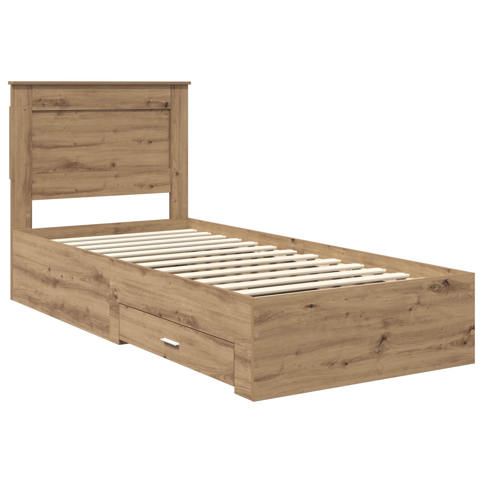 Bedframe met lade met hoofdeinde met opslag Bewerkt hout is nu te koop bij PeponiXL, paradijselijk wonen!
