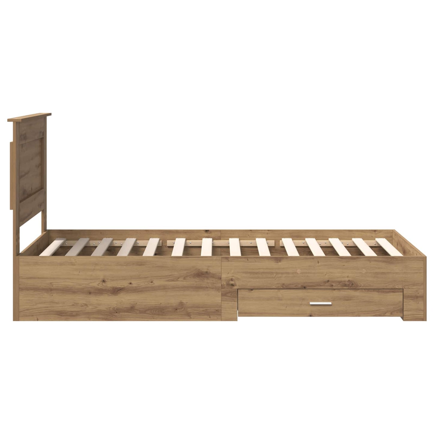 Bedframe met lade met hoofdeinde met opslag Bewerkt hout is nu te koop bij PeponiXL, paradijselijk wonen!