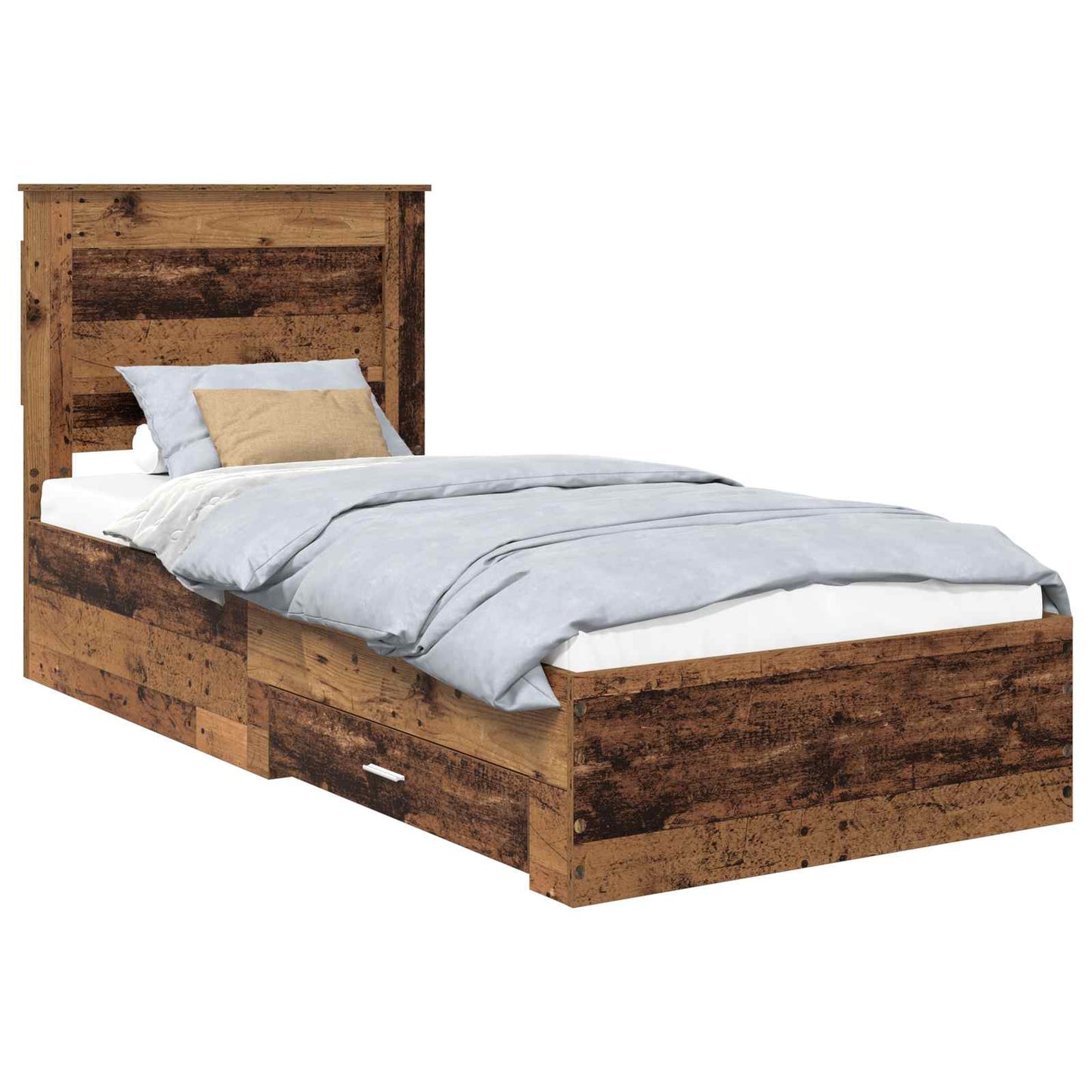Bedframe met lade met hoofdeinde met opslag Bewerkt hout is nu te koop bij PeponiXL, paradijselijk wonen!