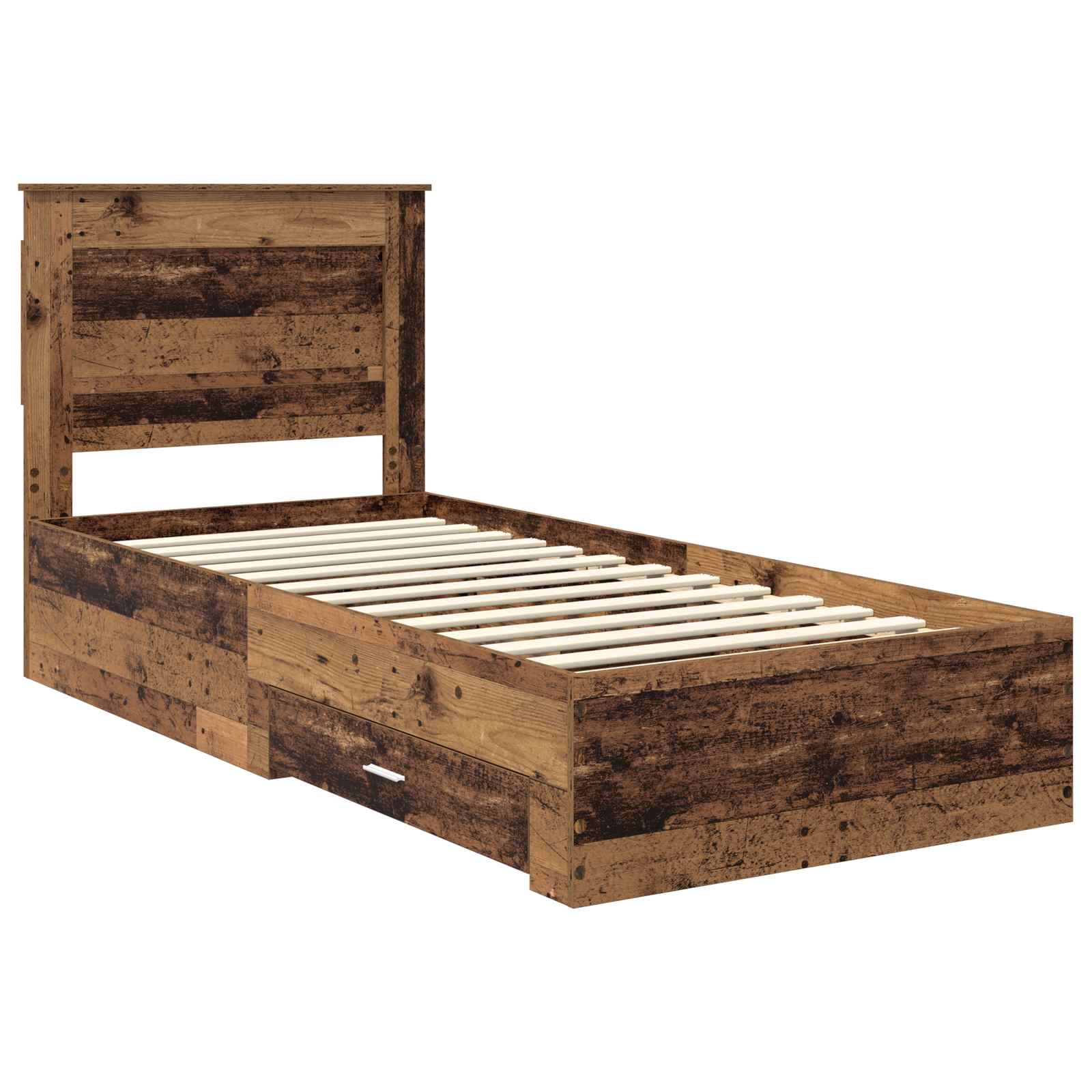 Bedframe met lade met hoofdeinde met opslag Bewerkt hout is nu te koop bij PeponiXL, paradijselijk wonen!