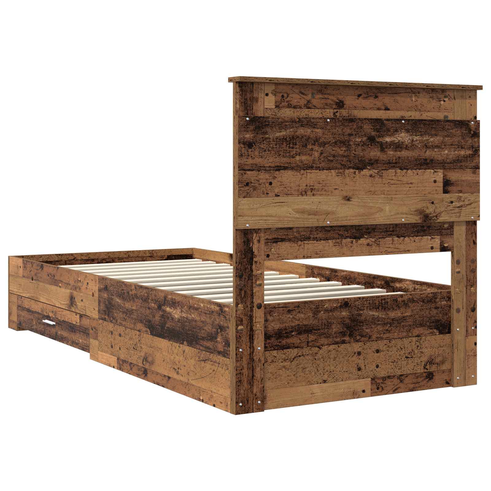 Bedframe met lade met hoofdeinde met opslag Bewerkt hout is nu te koop bij PeponiXL, paradijselijk wonen!