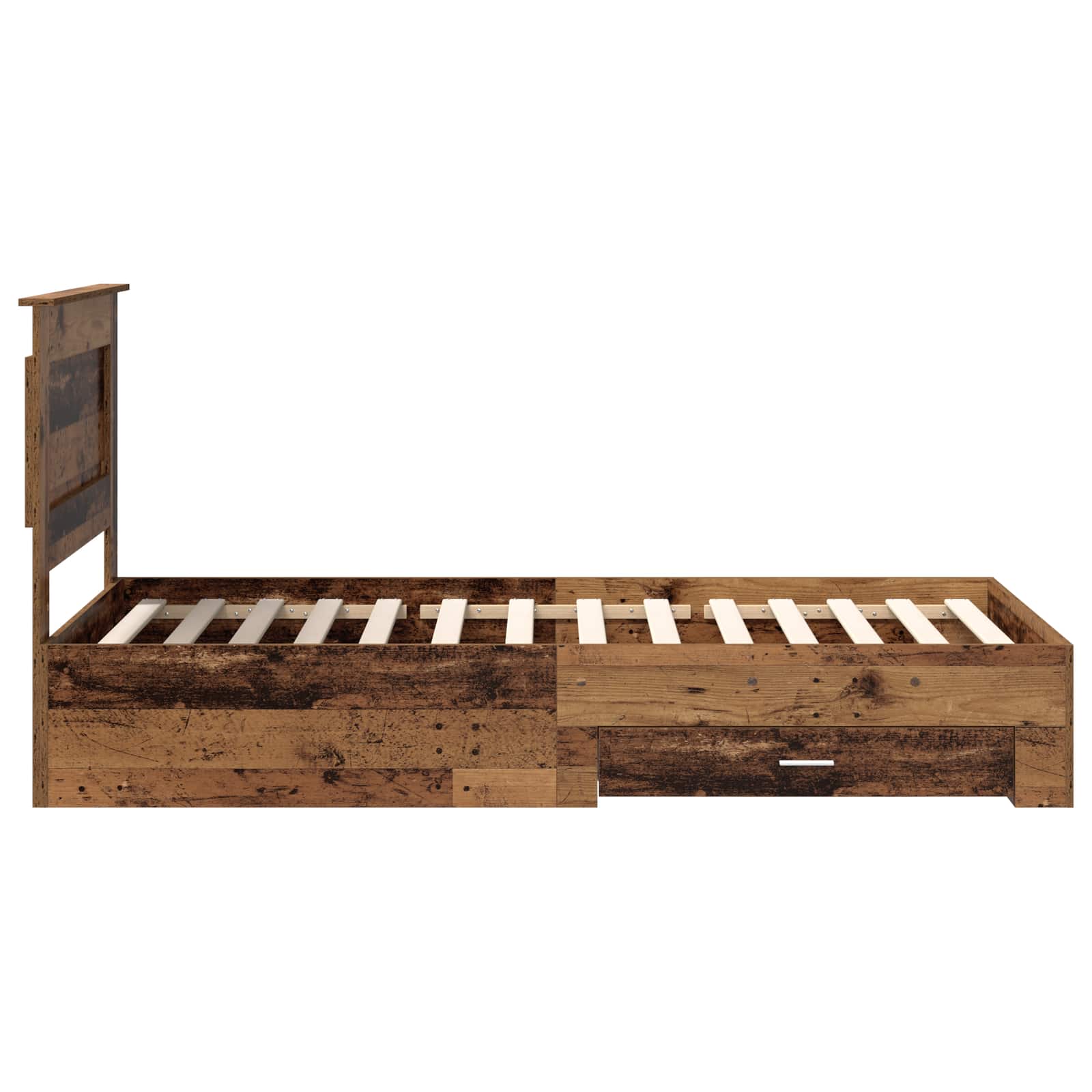 Bedframe met lade met hoofdeinde met opslag Bewerkt hout is nu te koop bij PeponiXL, paradijselijk wonen!