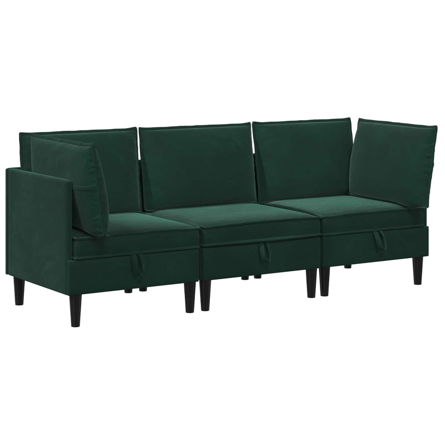 Woonkamer Meubelset met kussen 3 pcs Donkergroen Fluweel is nu te koop bij PeponiXL, paradijselijk wonen!