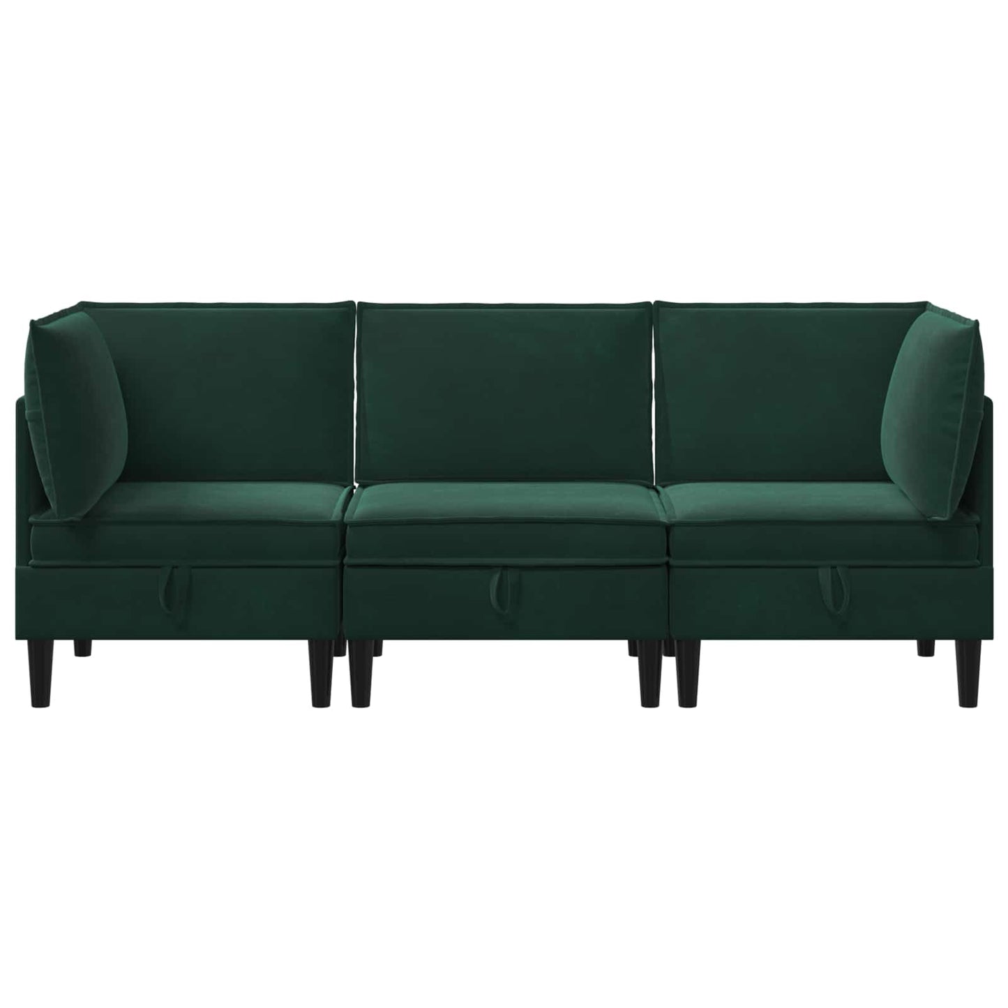 Woonkamer Meubelset met kussen 3 pcs Donkergroen Fluweel is nu te koop bij PeponiXL, paradijselijk wonen!