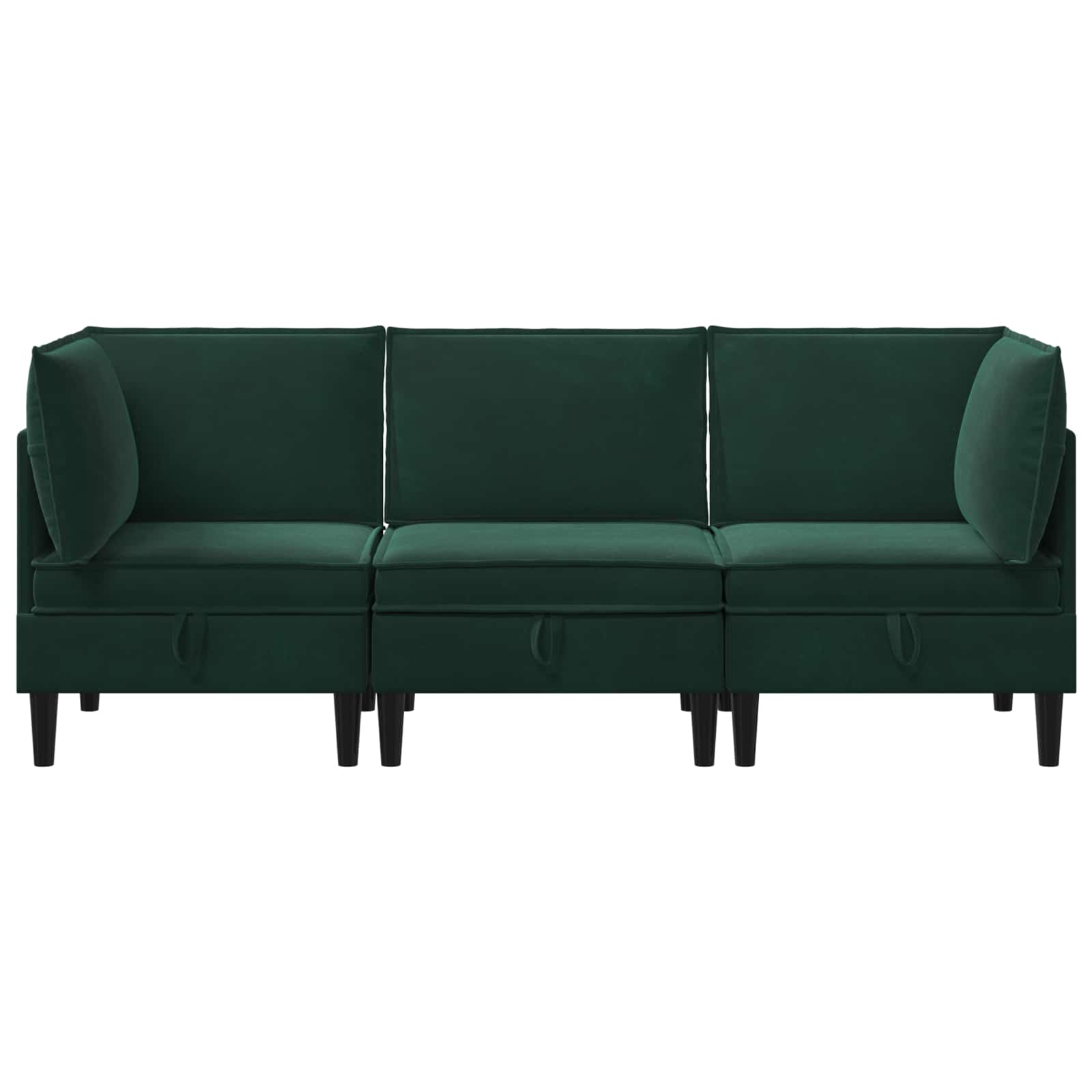 Woonkamer Meubelset met kussen 3 pcs Donkergroen Fluweel is nu te koop bij PeponiXL, paradijselijk wonen!