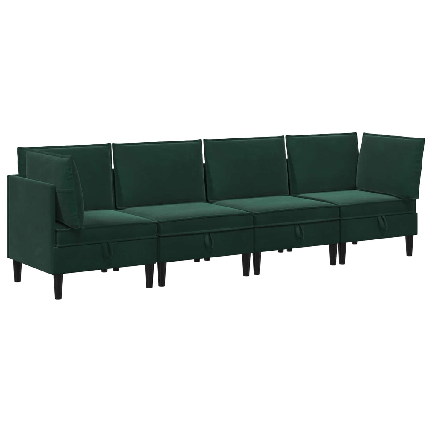 Woonkamer Meubelset met kussen 4 pcs Donkergroen Fluweel is nu te koop bij PeponiXL, paradijselijk wonen!