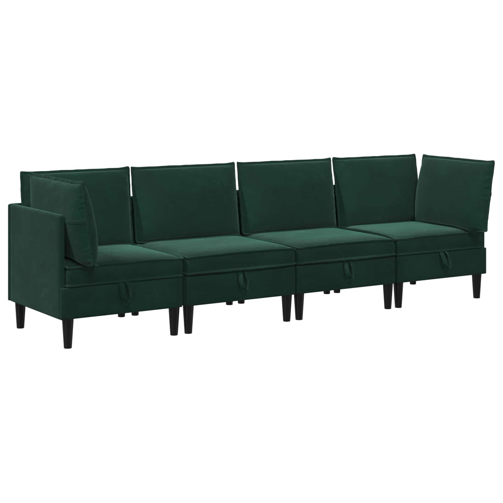 Woonkamer Meubelset met kussen 4 pcs Donkergroen Fluweel is nu te koop bij PeponiXL, paradijselijk wonen!