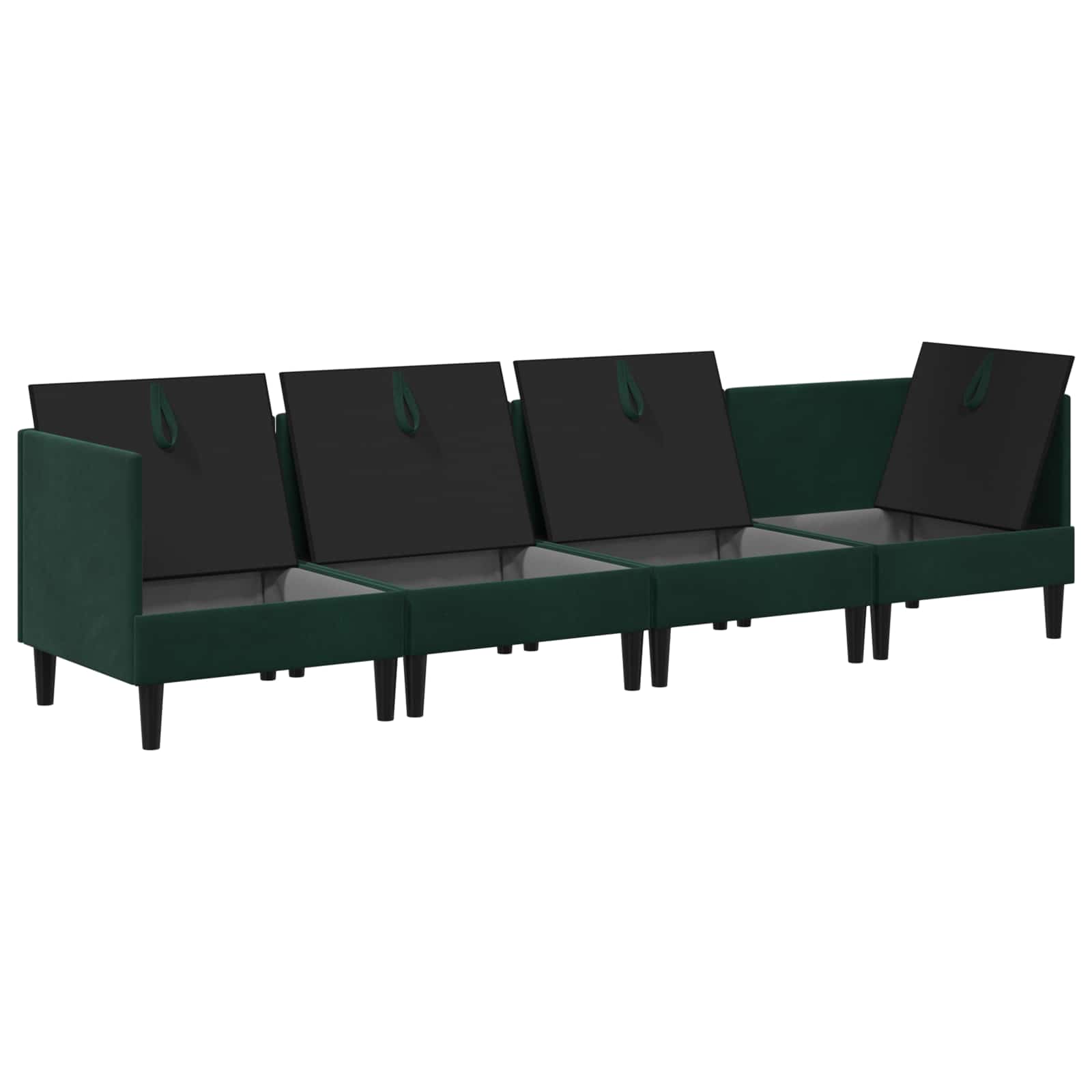 Woonkamer Meubelset met kussen 4 pcs Donkergroen Fluweel is nu te koop bij PeponiXL, paradijselijk wonen!