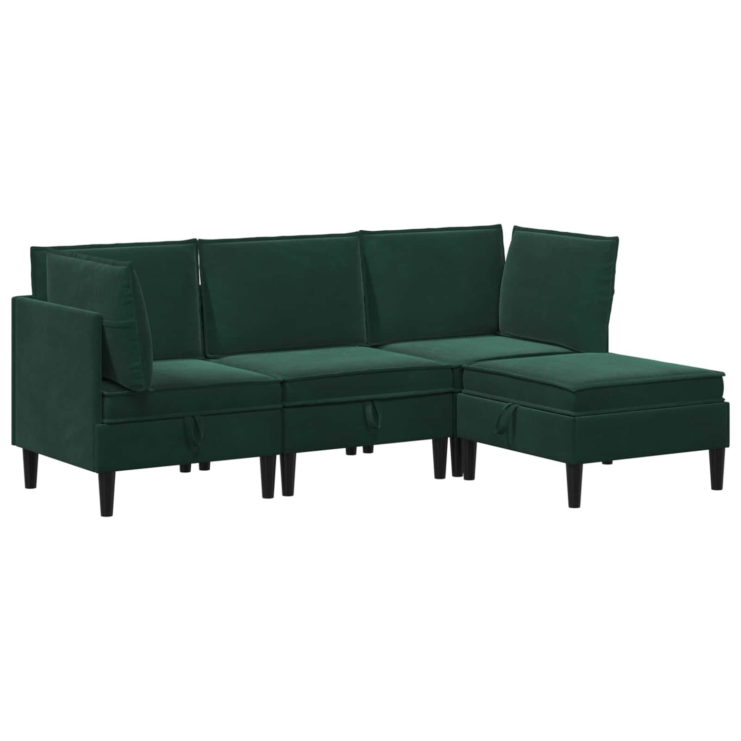 Woonkamer Meubelset met kussen 4 pcs Donkergroen Fluweel is nu te koop bij PeponiXL, paradijselijk wonen!