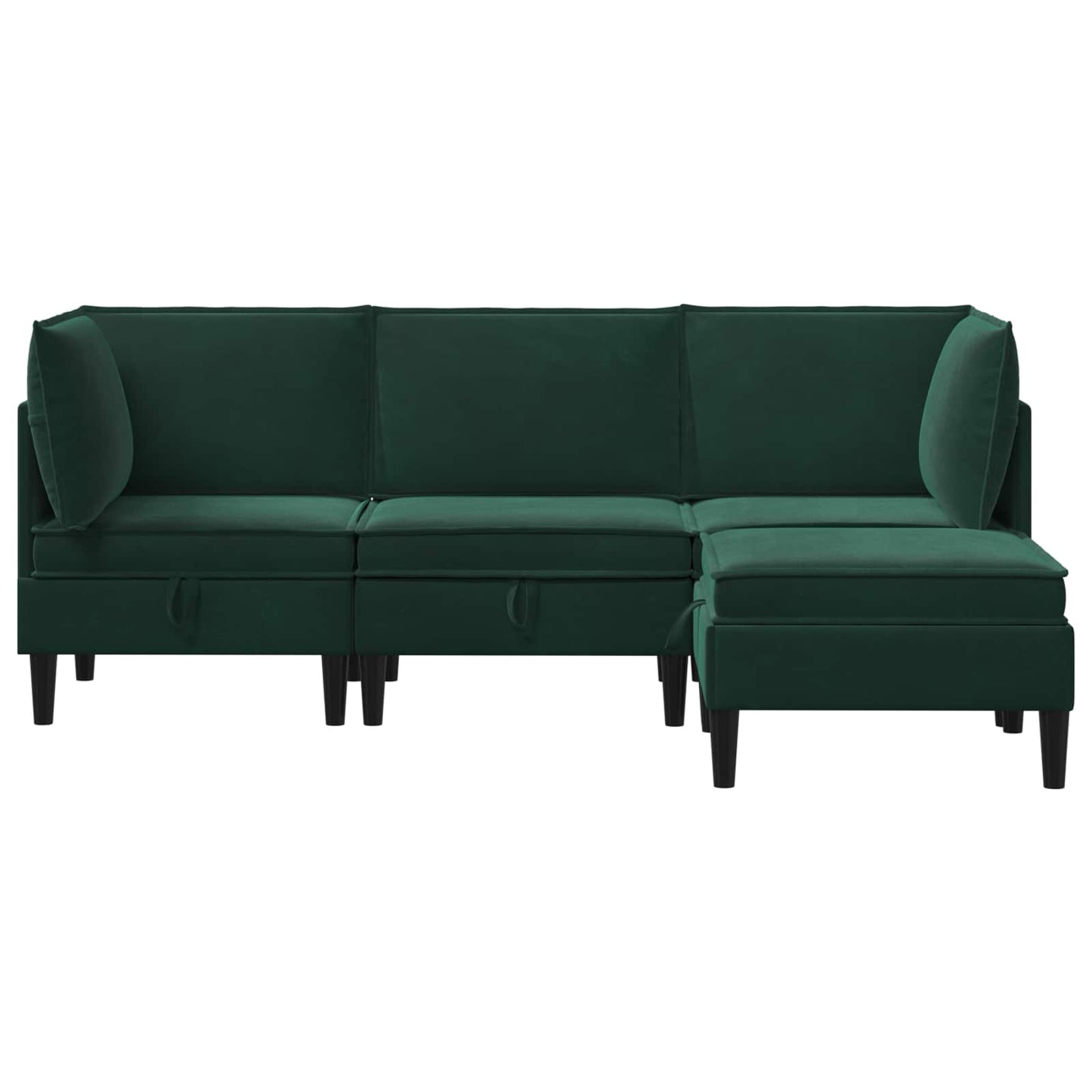 Woonkamer Meubelset met kussen 4 pcs Donkergroen Fluweel is nu te koop bij PeponiXL, paradijselijk wonen!