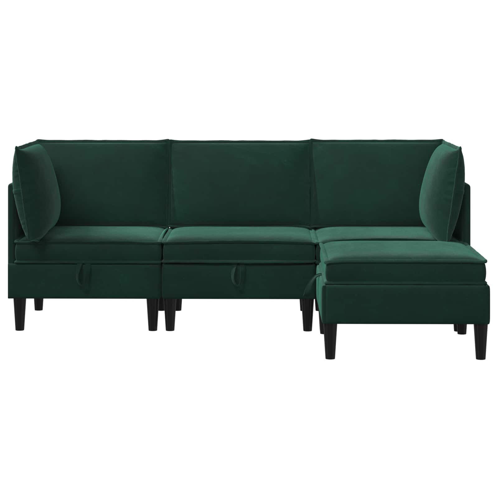 Woonkamer Meubelset met kussen 4 pcs Donkergroen Fluweel is nu te koop bij PeponiXL, paradijselijk wonen!