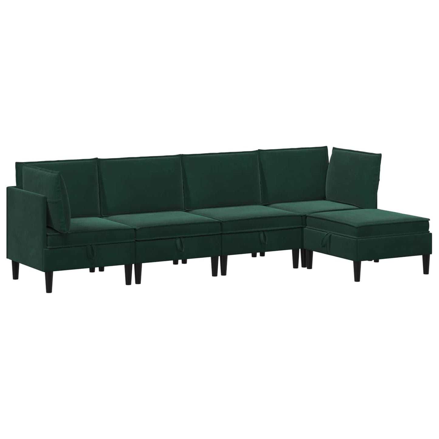 Woonkamer Meubelset met kussen 5 pcs Donkergroen Fluweel is nu te koop bij PeponiXL, paradijselijk wonen!