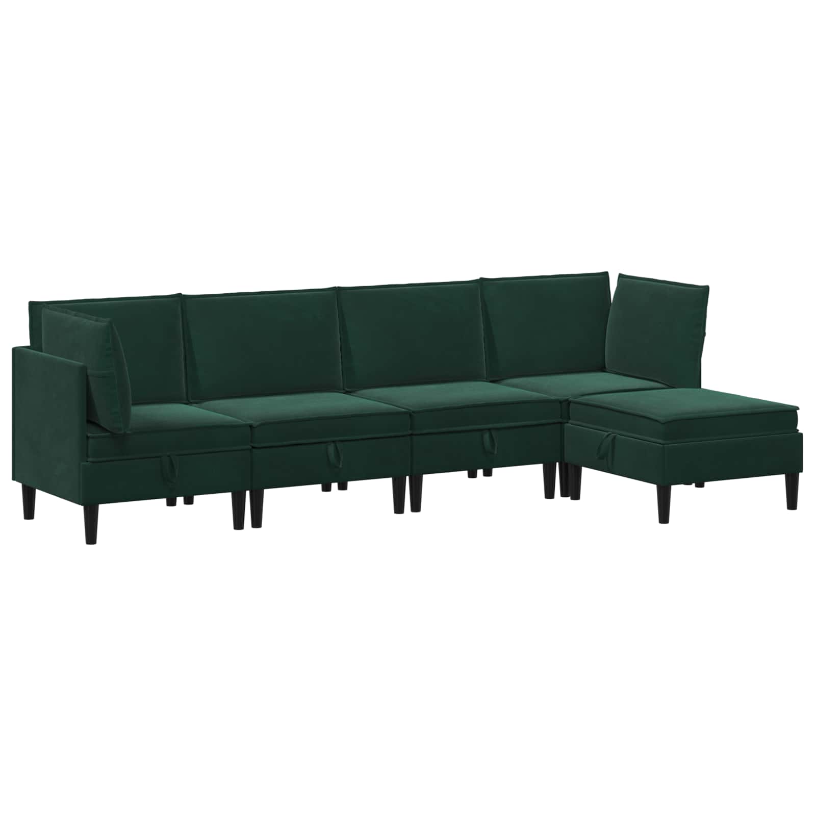 Woonkamer Meubelset met kussen 5 pcs Donkergroen Fluweel is nu te koop bij PeponiXL, paradijselijk wonen!