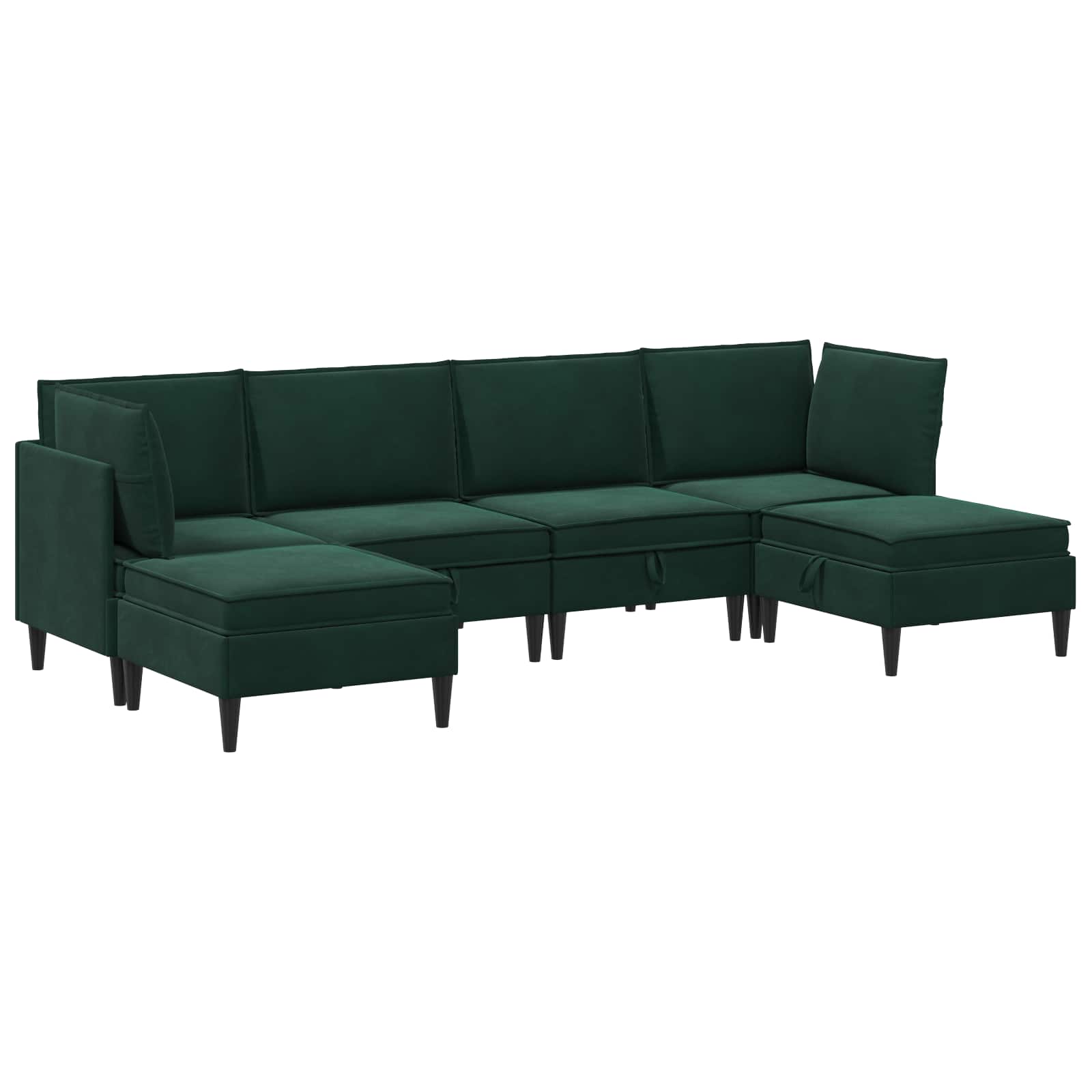 Woonkamer Meubelset met kussen 6 pcs Donkergroen Fluweel is nu te koop bij PeponiXL, paradijselijk wonen!