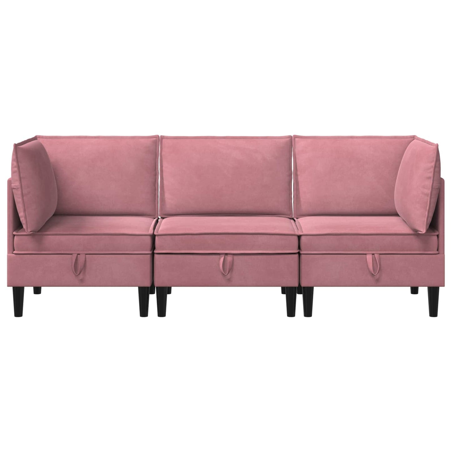 Woonkamer Meubelset met kussen met opslag 3 pcs Roze Fluweel is nu te koop bij PeponiXL, paradijselijk wonen!