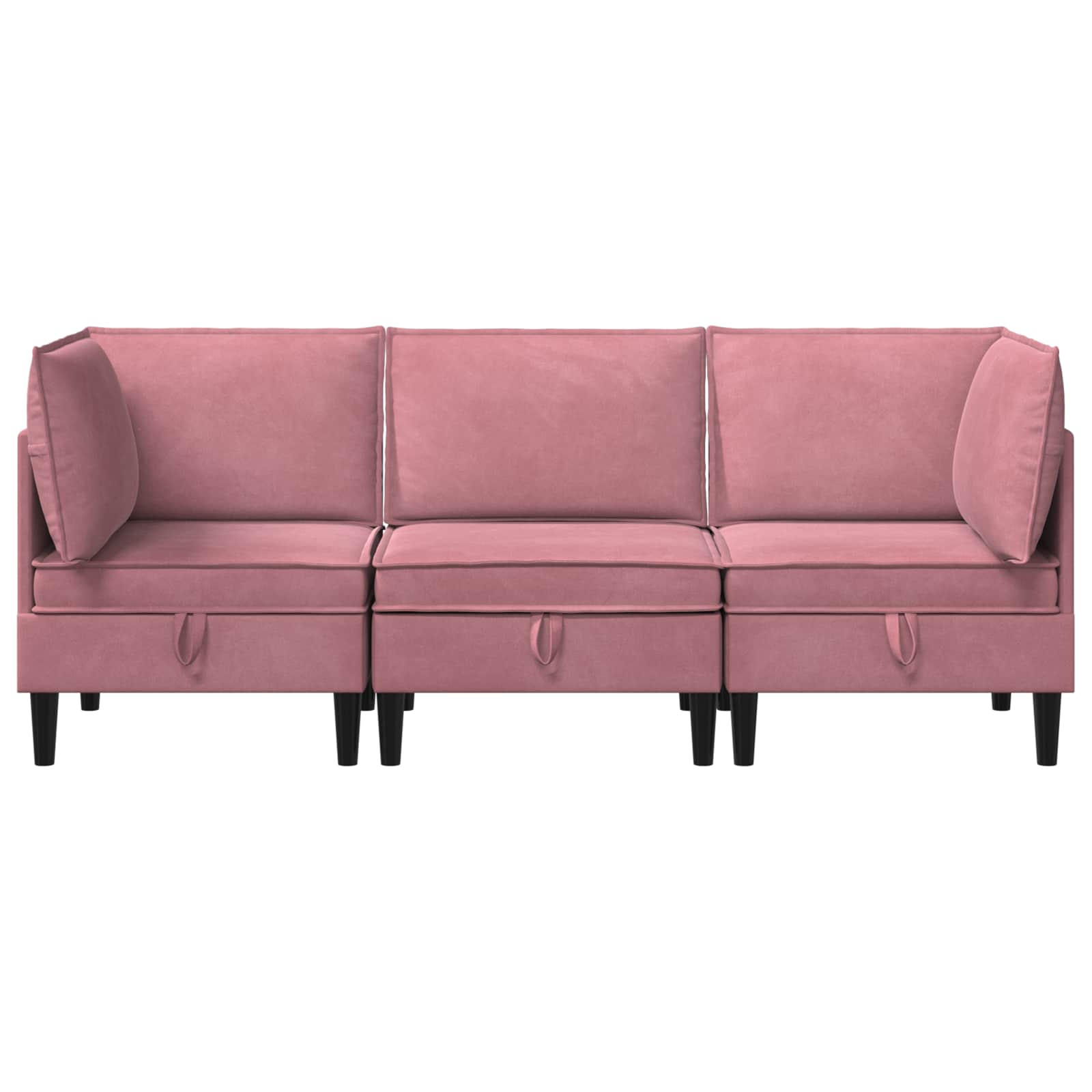 Woonkamer Meubelset met kussen met opslag 3 pcs Roze Fluweel is nu te koop bij PeponiXL, paradijselijk wonen!