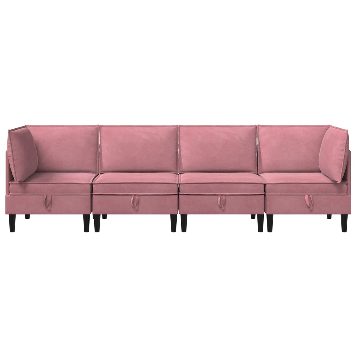 Woonkamer Meubelset met kussen met opslag 4 pcs Roze Fluweel is nu te koop bij PeponiXL, paradijselijk wonen!