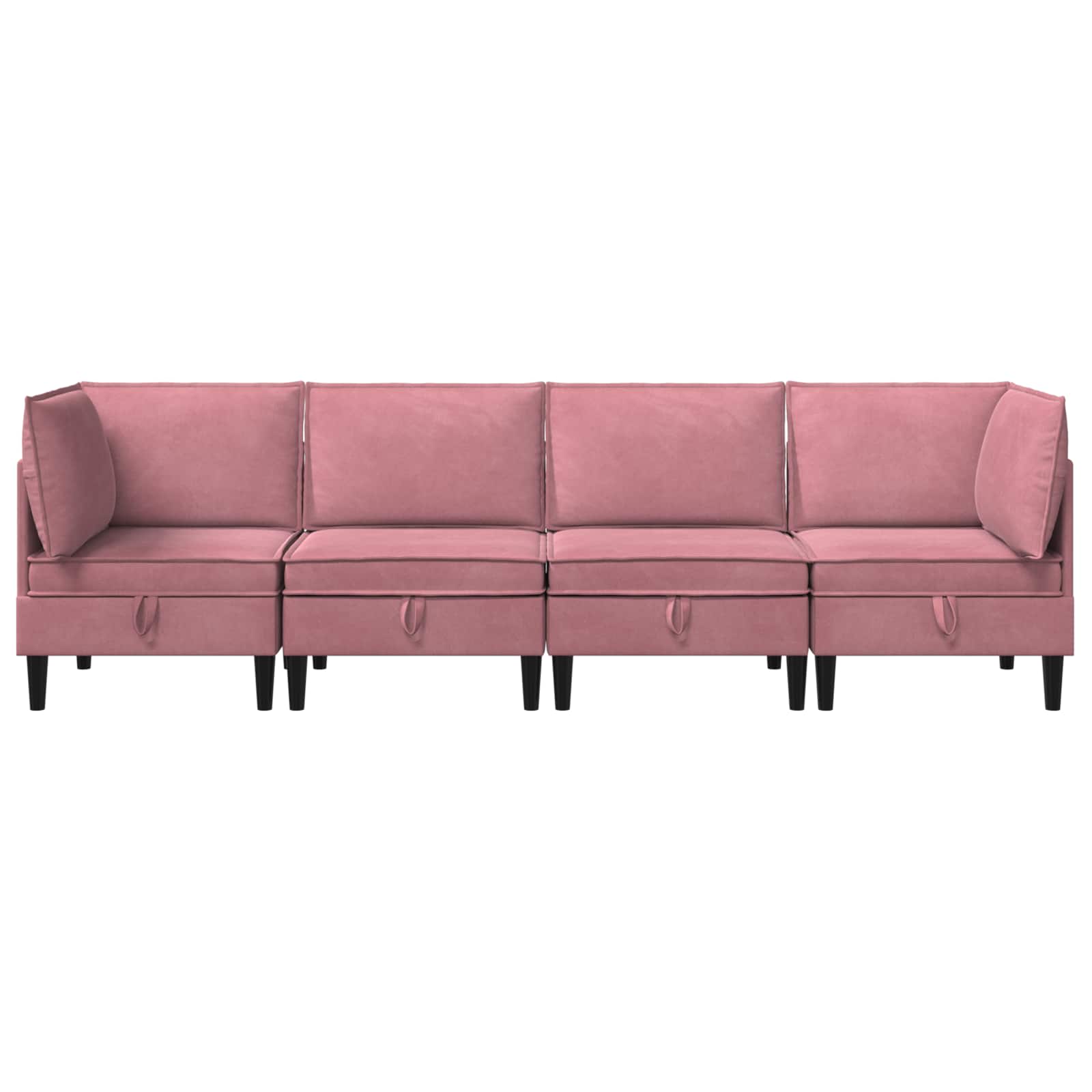 Woonkamer Meubelset met kussen met opslag 4 pcs Roze Fluweel is nu te koop bij PeponiXL, paradijselijk wonen!