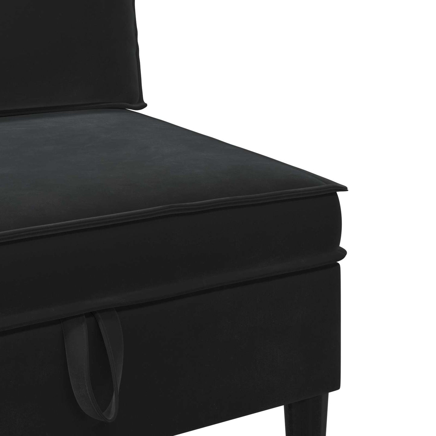 Woonkamer Meubelset met kussen met opslag 4 pcs Zwart Fluweel is nu te koop bij PeponiXL, paradijselijk wonen!