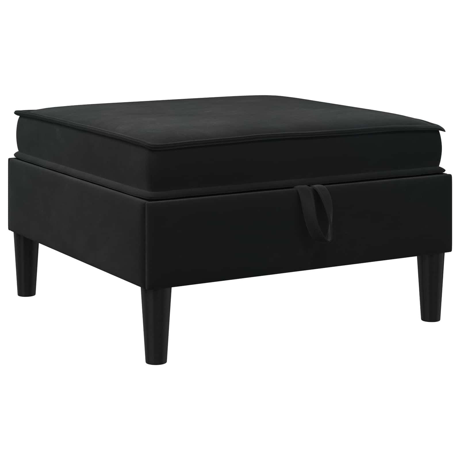 Woonkamer Meubelset met kussen met opslag 4 pcs Zwart Fluweel is nu te koop bij PeponiXL, paradijselijk wonen!