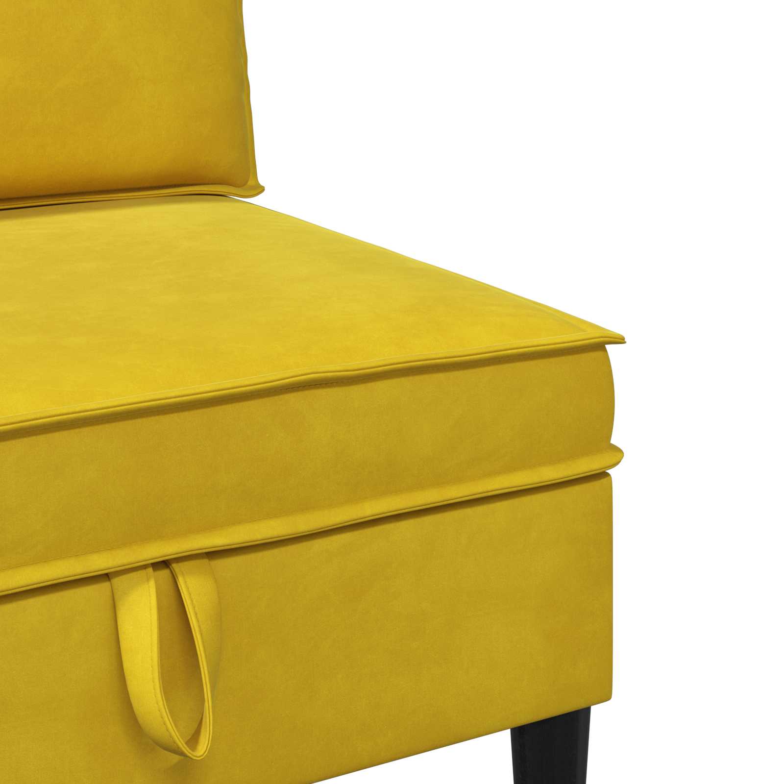 Woonkamer Meubelset met kussen met opslag 4 pcs Geel Fluweel is nu te koop bij PeponiXL, paradijselijk wonen!