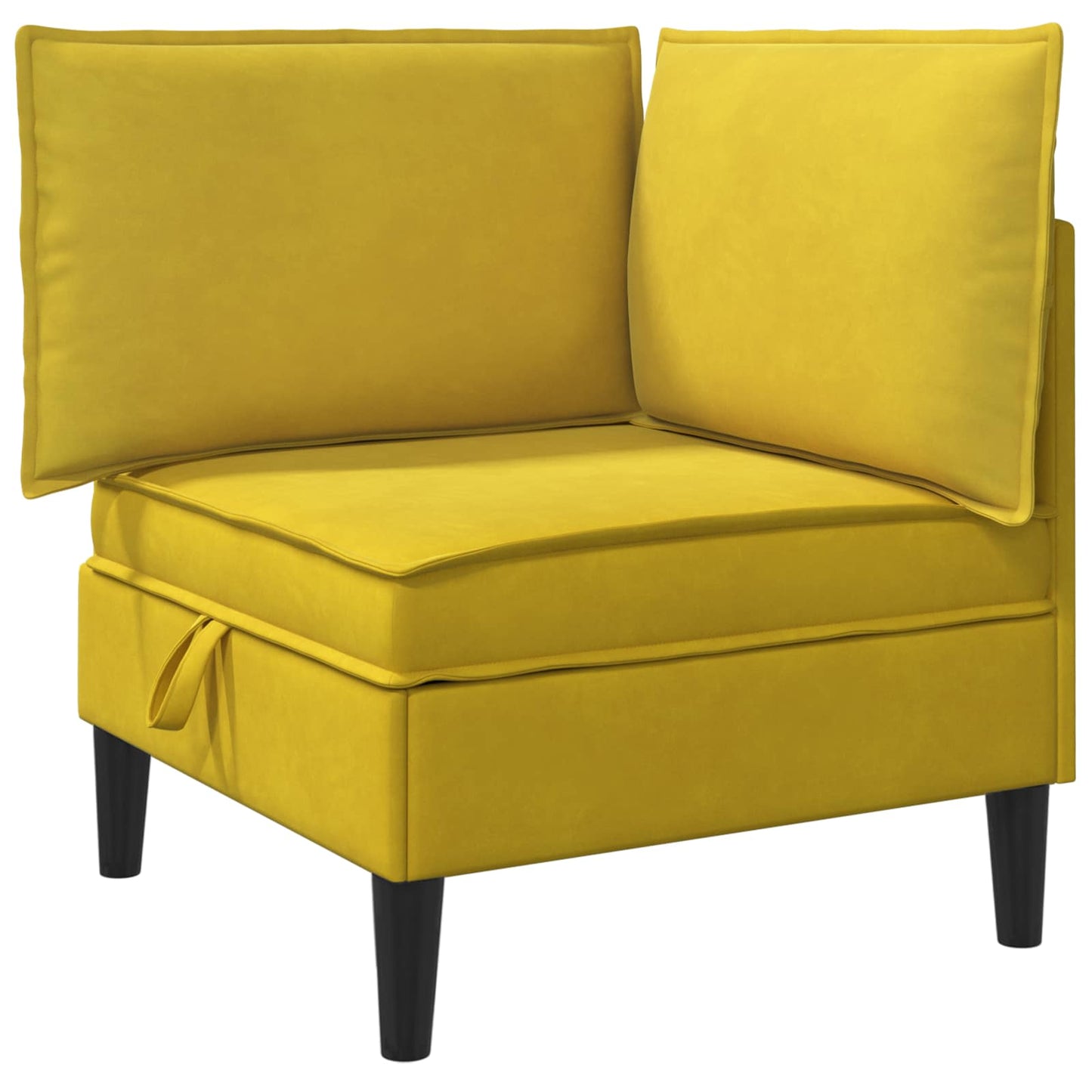 Woonkamer Meubelset met kussen met opslag 6 pcs Geel Fluweel is nu te koop bij PeponiXL, paradijselijk wonen!