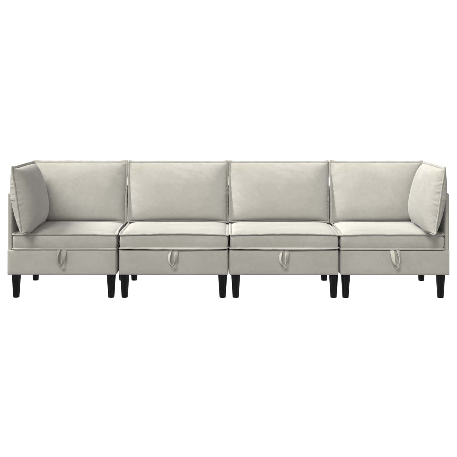Woonkamer Meubelset met kussen 4 pcs Crèmekleurig Fluweel is nu te koop bij PeponiXL, paradijselijk wonen!