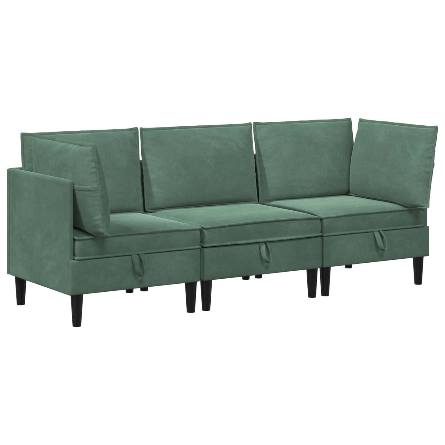 Woonkamer Meubelset met kussen 3 pcs Zeegroen Fluweel is nu te koop bij PeponiXL, paradijselijk wonen!