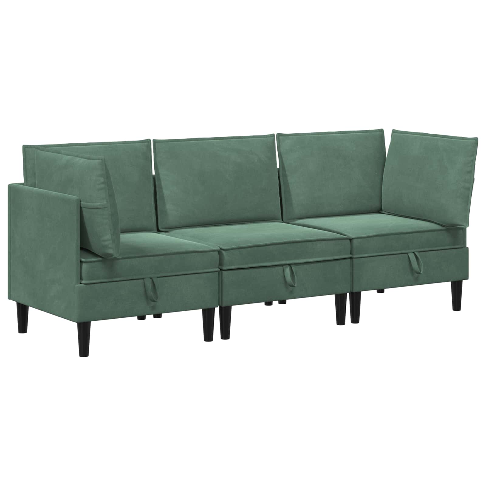 Woonkamer Meubelset met kussen 3 pcs Zeegroen Fluweel is nu te koop bij PeponiXL, paradijselijk wonen!