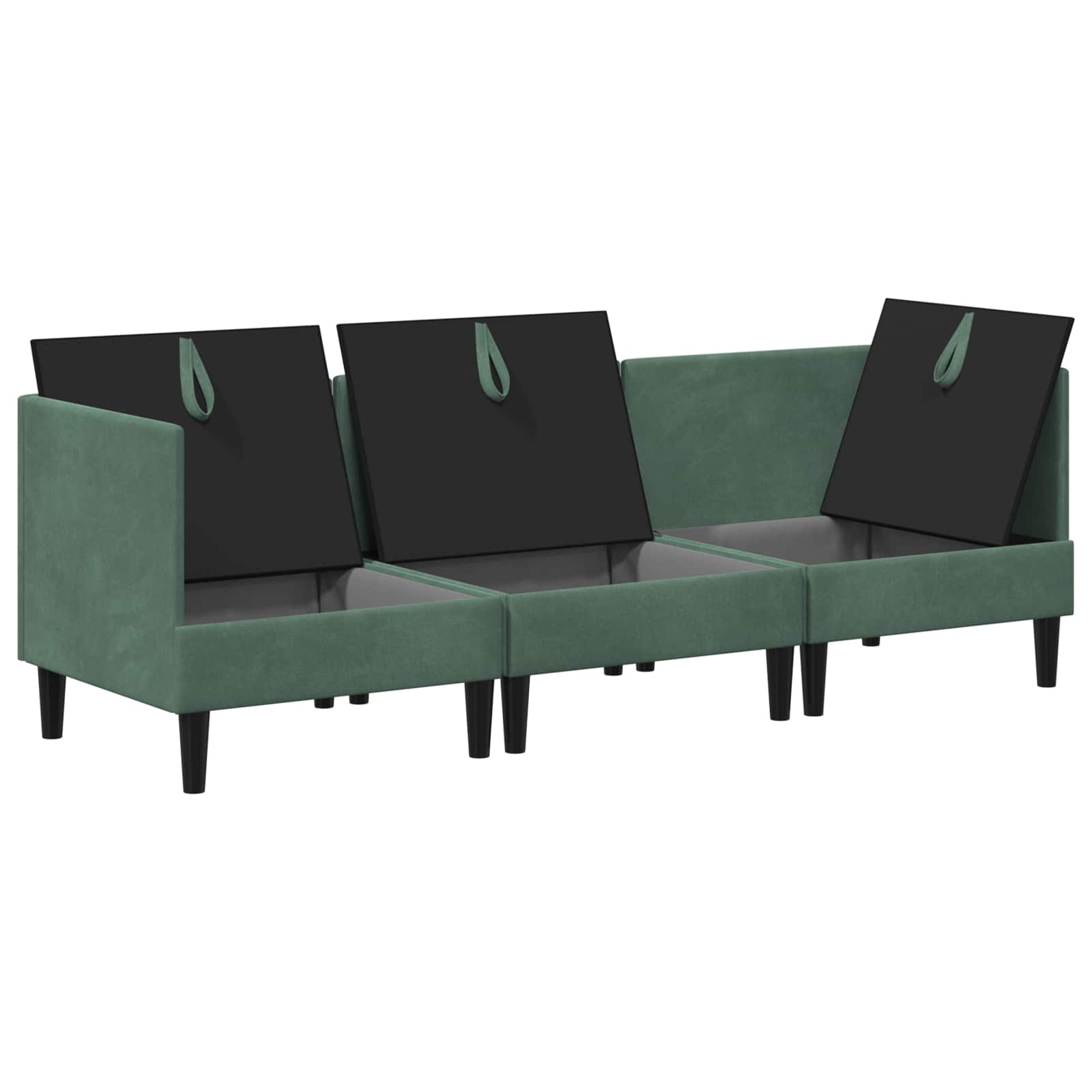 Woonkamer Meubelset met kussen 3 pcs Zeegroen Fluweel is nu te koop bij PeponiXL, paradijselijk wonen!