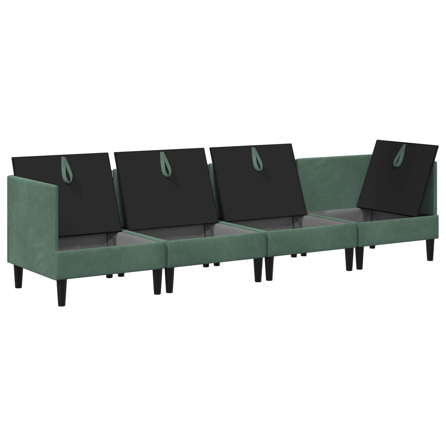 Woonkamer Meubelset met kussen 4 pcs Zeegroen Fluweel is nu te koop bij PeponiXL, paradijselijk wonen!