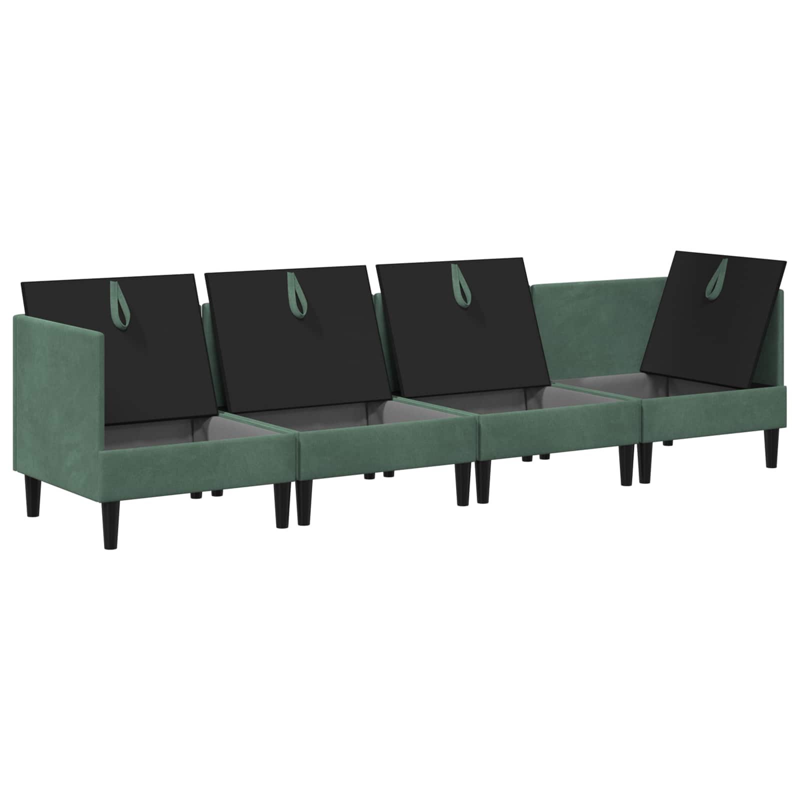 Woonkamer Meubelset met kussen 4 pcs Zeegroen Fluweel is nu te koop bij PeponiXL, paradijselijk wonen!