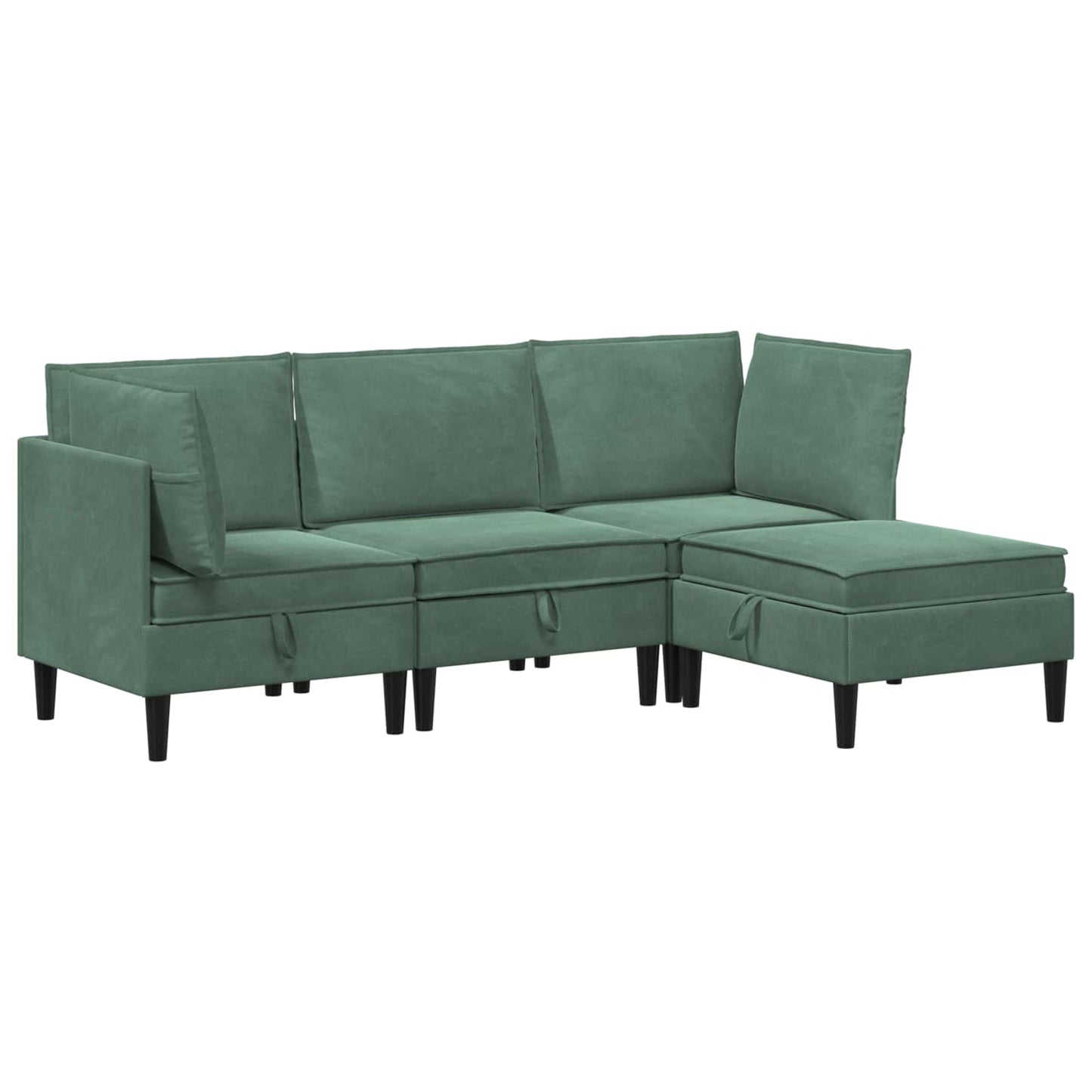 Woonkamer Meubelset met kussen 4 pcs Zeegroen Fluweel is nu te koop bij PeponiXL, paradijselijk wonen!
