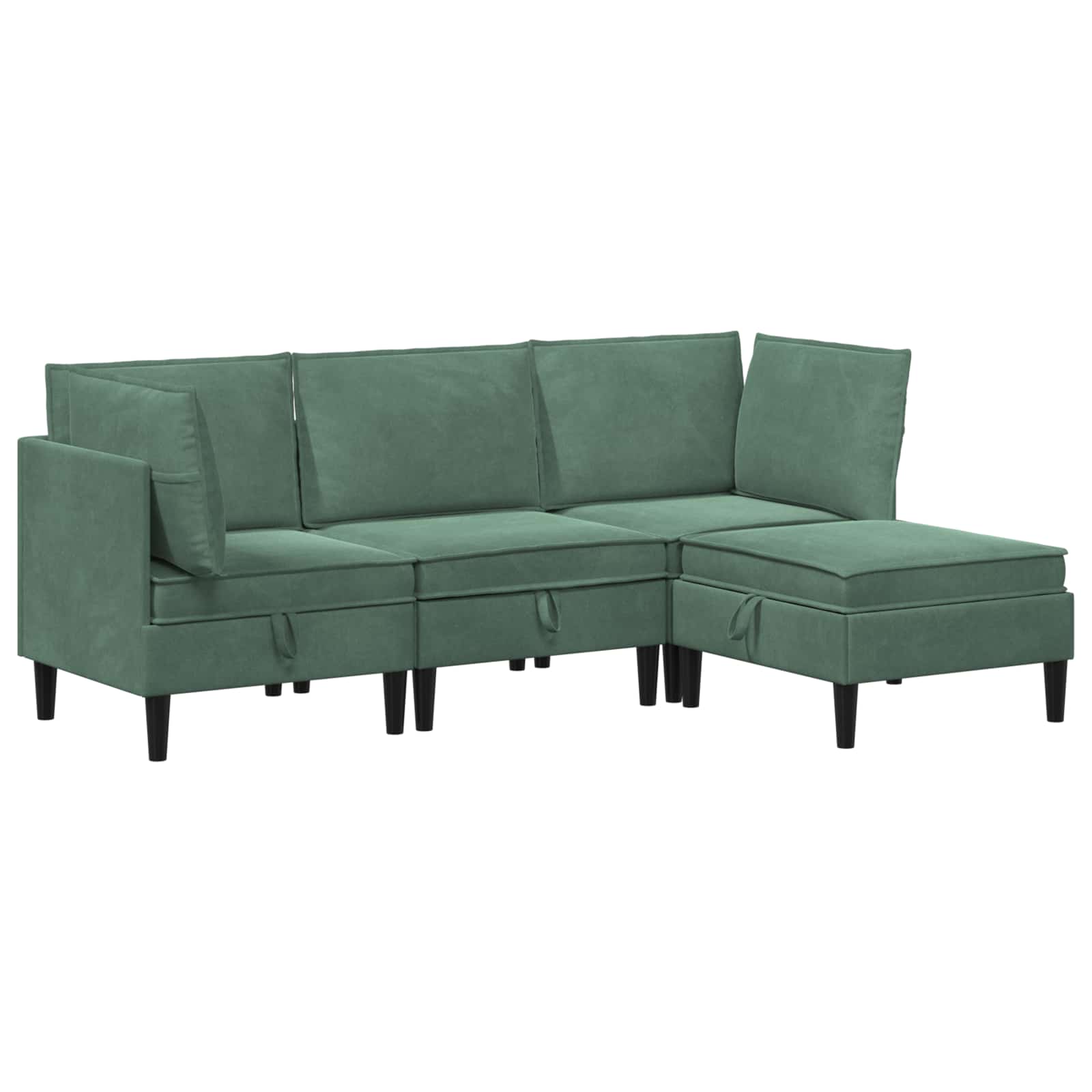 Woonkamer Meubelset met kussen 4 pcs Zeegroen Fluweel is nu te koop bij PeponiXL, paradijselijk wonen!