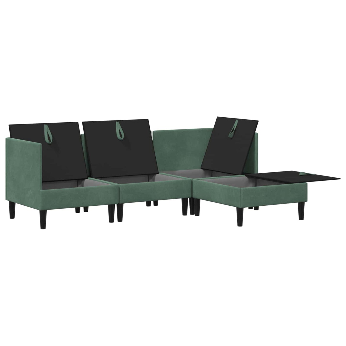 Woonkamer Meubelset met kussen 4 pcs Zeegroen Fluweel is nu te koop bij PeponiXL, paradijselijk wonen!