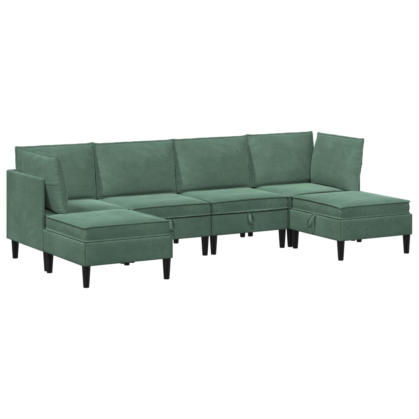 Woonkamer Meubelset met kussen 6 pcs Zeegroen Fluweel is nu te koop bij PeponiXL, paradijselijk wonen!