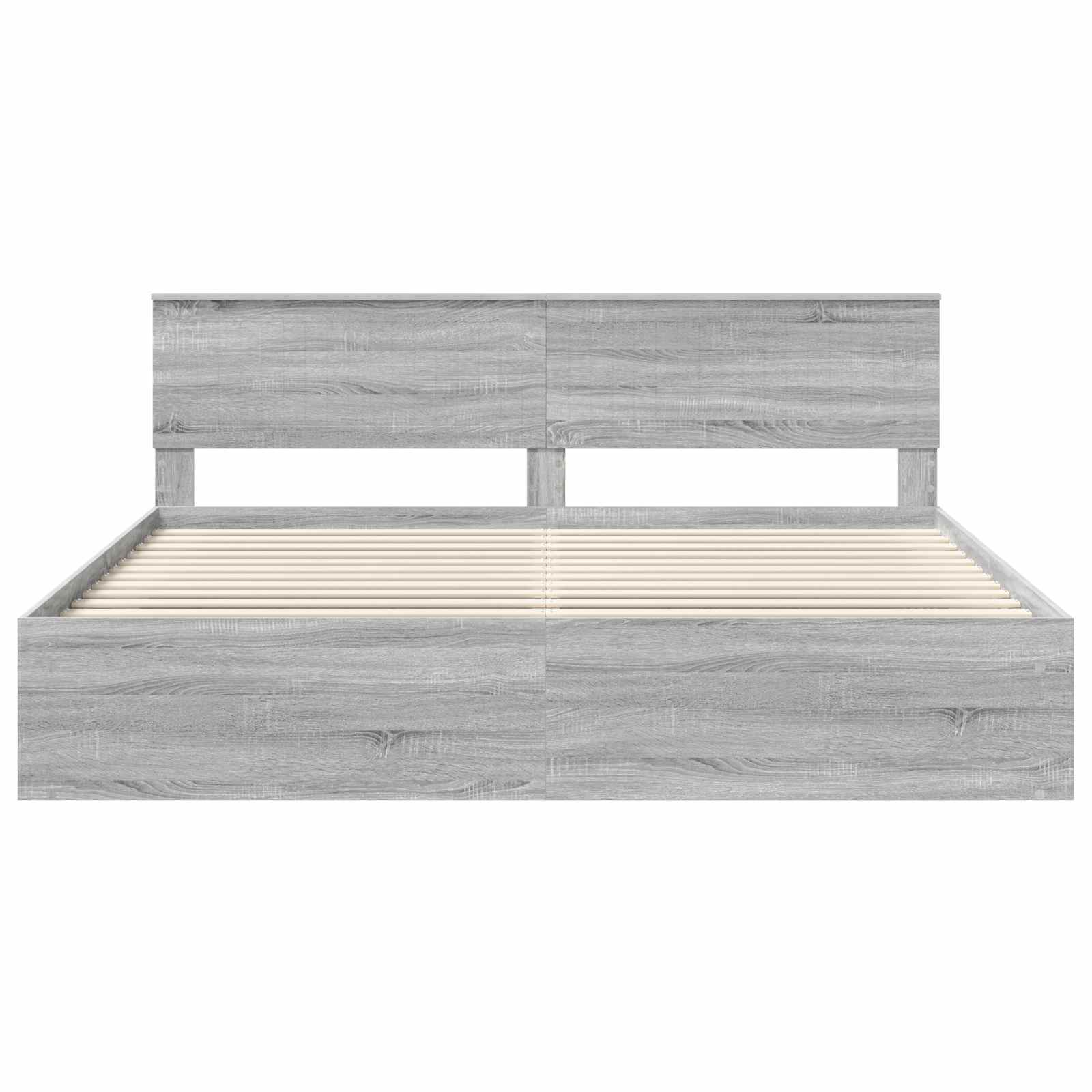 Bedframe Grijs Sonoma 200 x 200 cm Massief grenenhout is nu te koop bij PeponiXL, paradijselijk wonen!