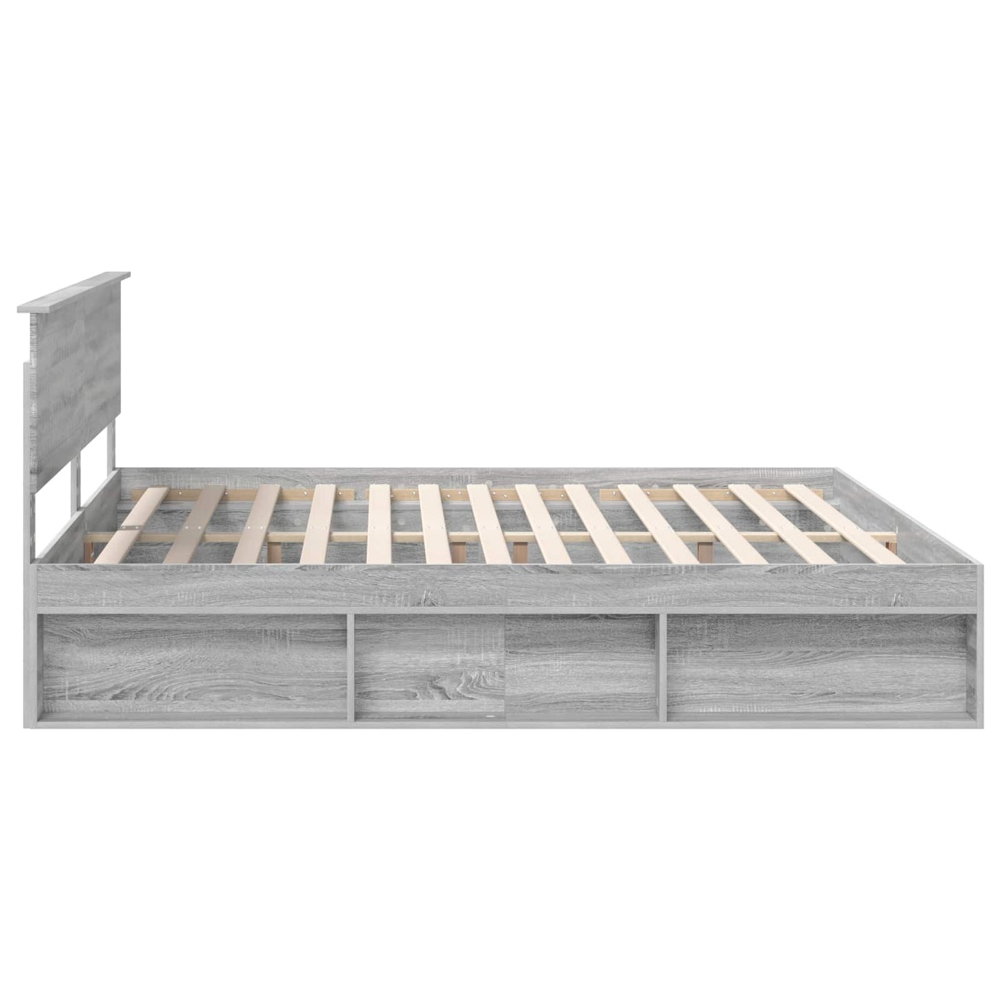 Bedframe Grijs Sonoma 200 x 200 cm Massief grenenhout is nu te koop bij PeponiXL, paradijselijk wonen!