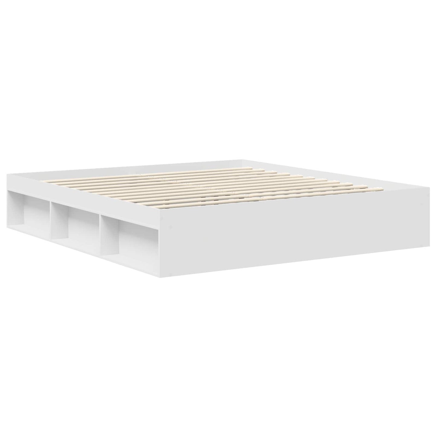 Bedframe met hoofdeinde Wit 180 x 200 cm Massief grenenhout is nu te koop bij PeponiXL, paradijselijk wonen!