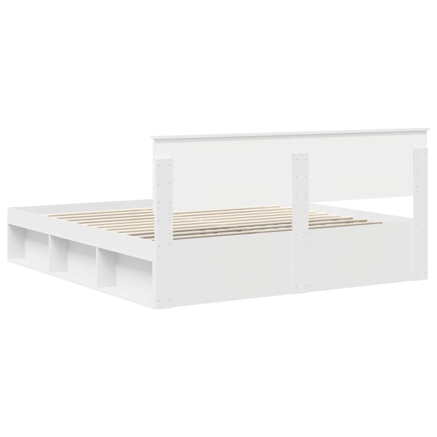 Bedframe met hoofdeinde Wit 180 x 200 cm Massief grenenhout is nu te koop bij PeponiXL, paradijselijk wonen!