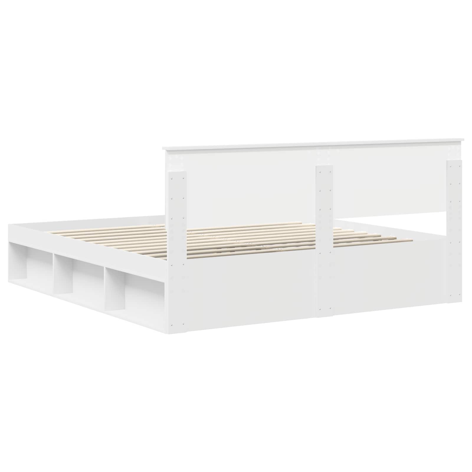Bedframe met hoofdeinde Wit 180 x 200 cm Massief grenenhout is nu te koop bij PeponiXL, paradijselijk wonen!