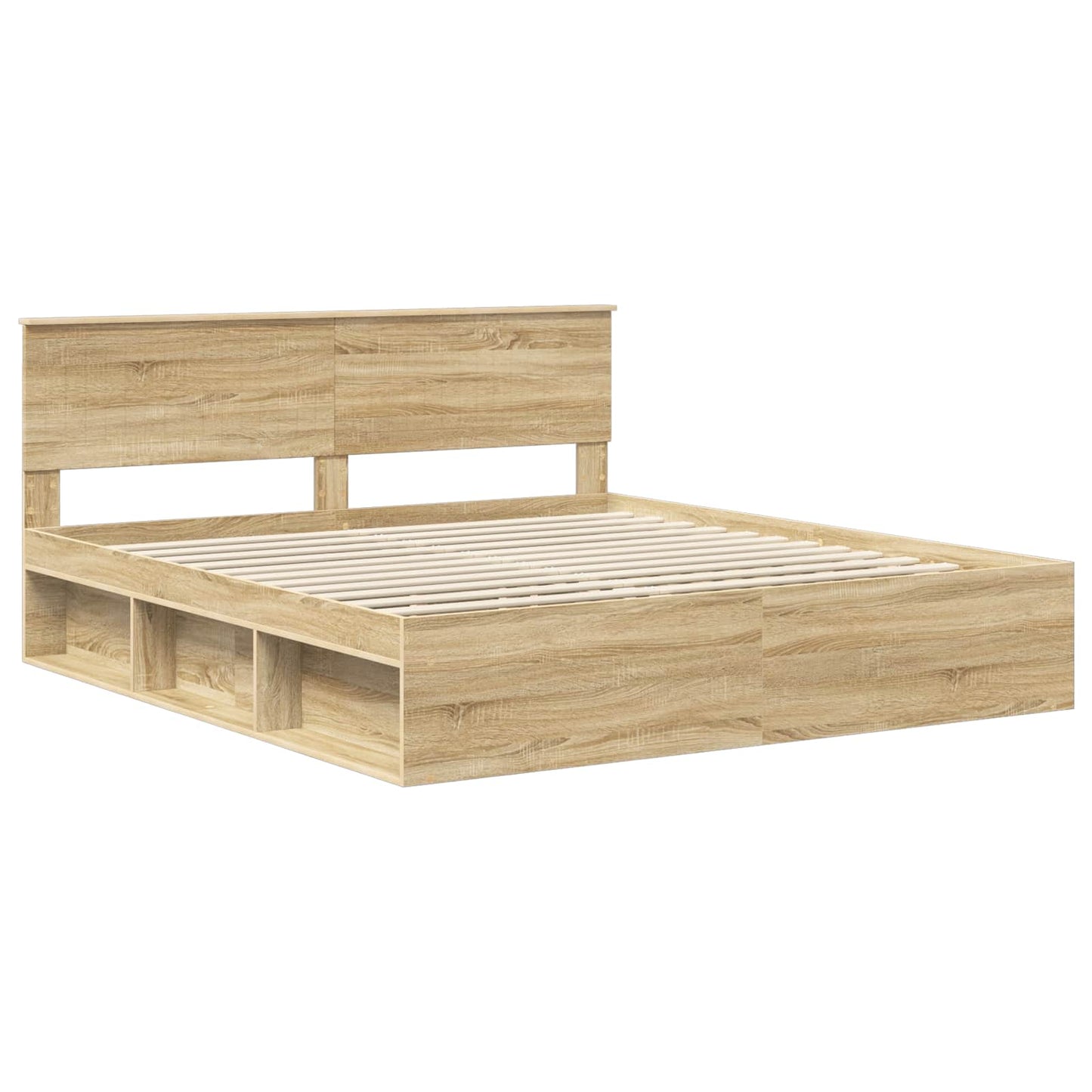Bedframe met hoofdeinde Sonoma 180 x 200 cm Massief grenenhout is nu te koop bij PeponiXL, paradijselijk wonen!