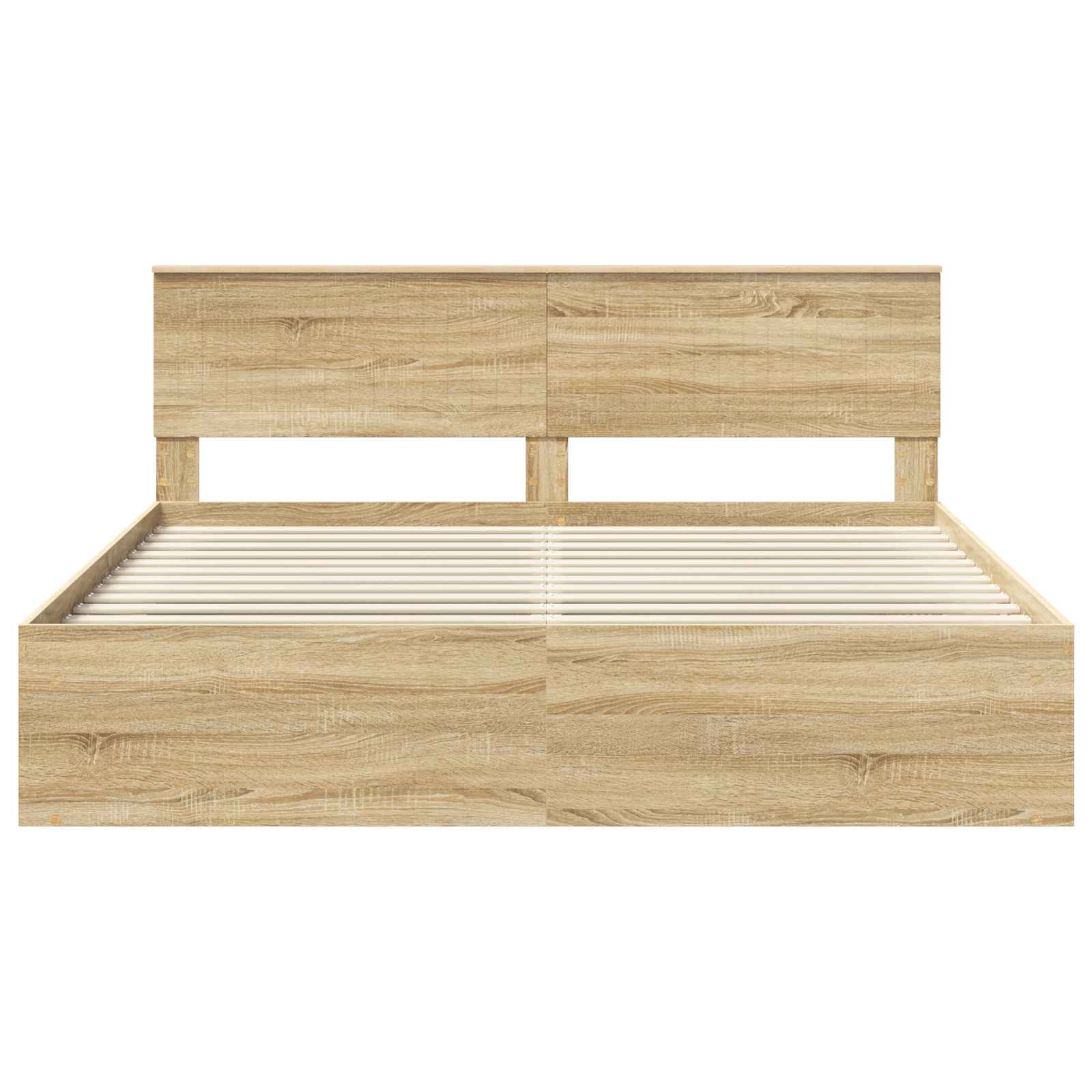 Bedframe met hoofdeinde Sonoma 180 x 200 cm Massief grenenhout is nu te koop bij PeponiXL, paradijselijk wonen!
