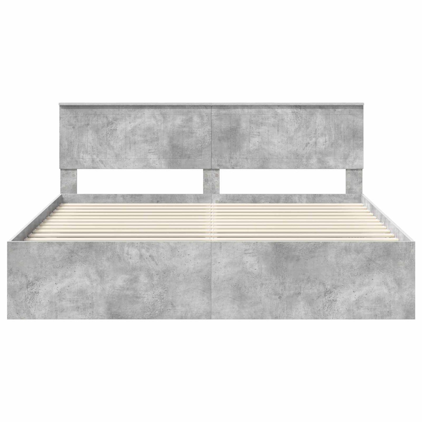 Bedframe met hoofdeinde Beton 180 x 200 cm Massief grenenhout is nu te koop bij PeponiXL, paradijselijk wonen!