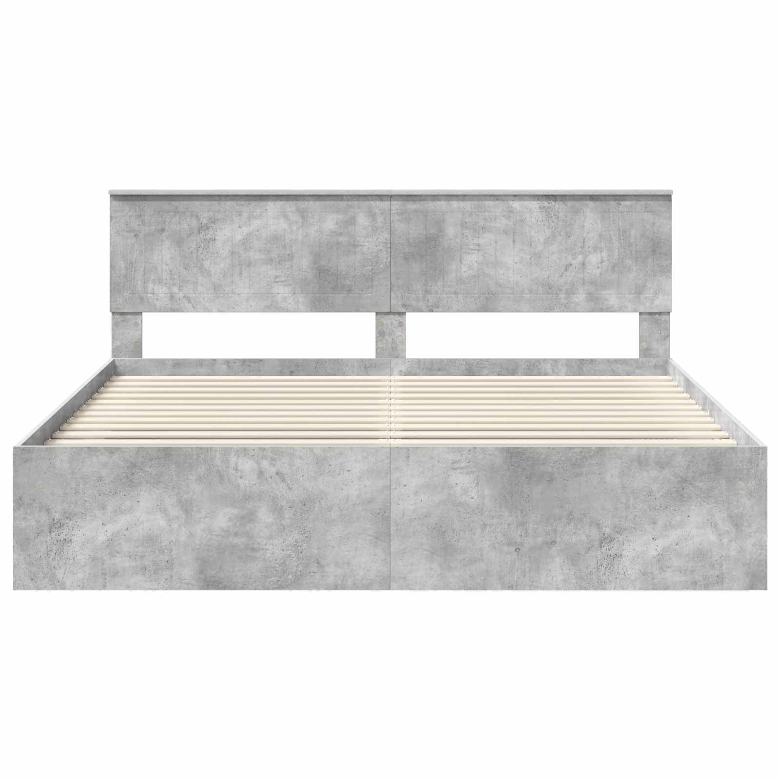 Bedframe met hoofdeinde Beton 180 x 200 cm Massief grenenhout is nu te koop bij PeponiXL, paradijselijk wonen!