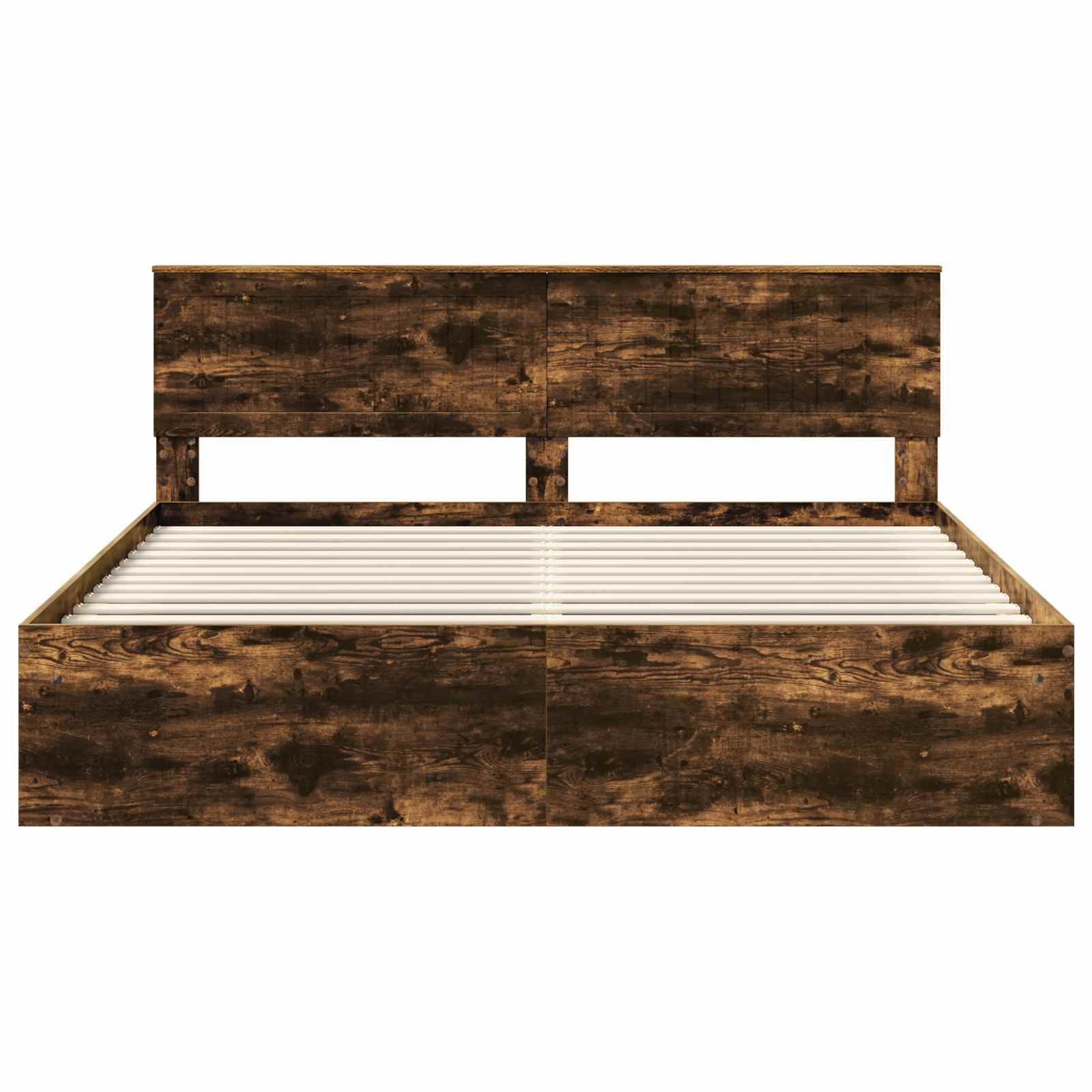 Bedframe Gerookt eiken 180 x 200 cm Massief grenenhout is nu te koop bij PeponiXL, paradijselijk wonen!