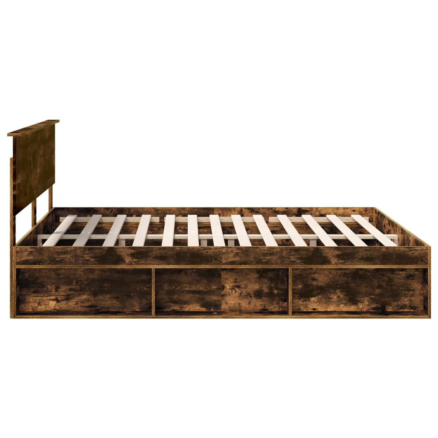 Bedframe Gerookt eiken 180 x 200 cm Massief grenenhout is nu te koop bij PeponiXL, paradijselijk wonen!