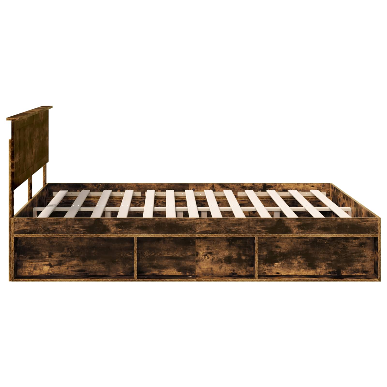Bedframe Gerookt eiken 180 x 200 cm Massief grenenhout is nu te koop bij PeponiXL, paradijselijk wonen!